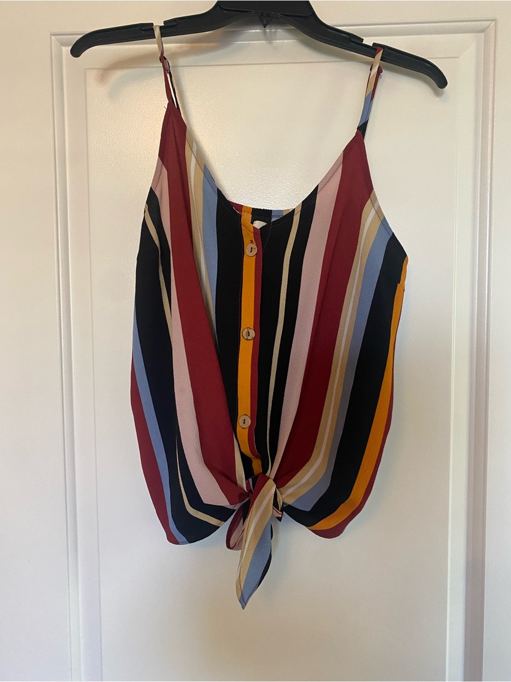 Striped Tie-Front Cami in Multi Color